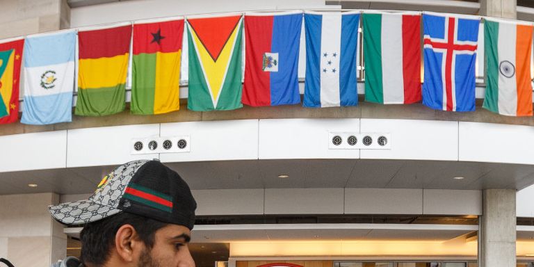 A crowded Campus Center is filled with guests for the International Festival