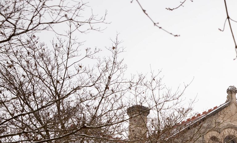 Maxwell Hall in snow