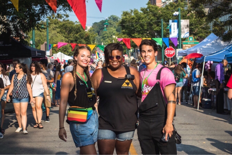 Janae Cummings with two PRIDE student interns