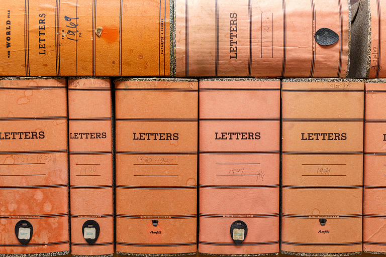 Folders containing Bradbury's letters