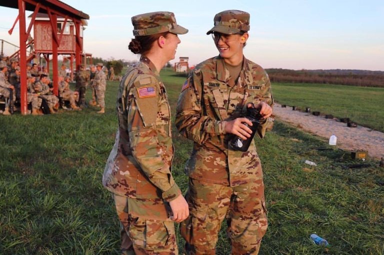 Analiese Smith during basic training. 