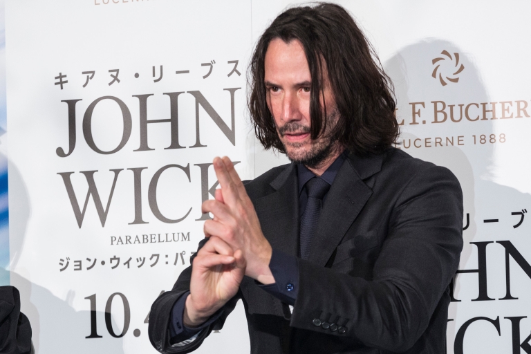 Keanu Reeves at a premiere for 'John Wick 3'