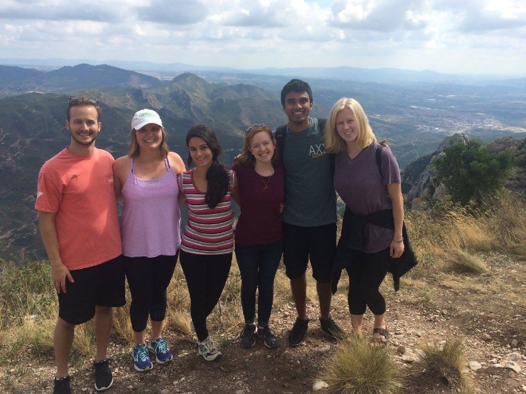 Kumar with peers in Montserrat