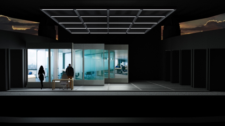 Set design of Steve Jobs' office from the opera 'The (R)evolution of Steve Jobs.'