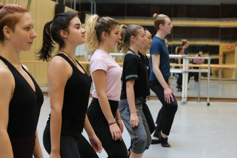 Students in the Twyla Tharp course at IU. 