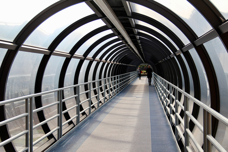 The tunnel that takes you over New York Street