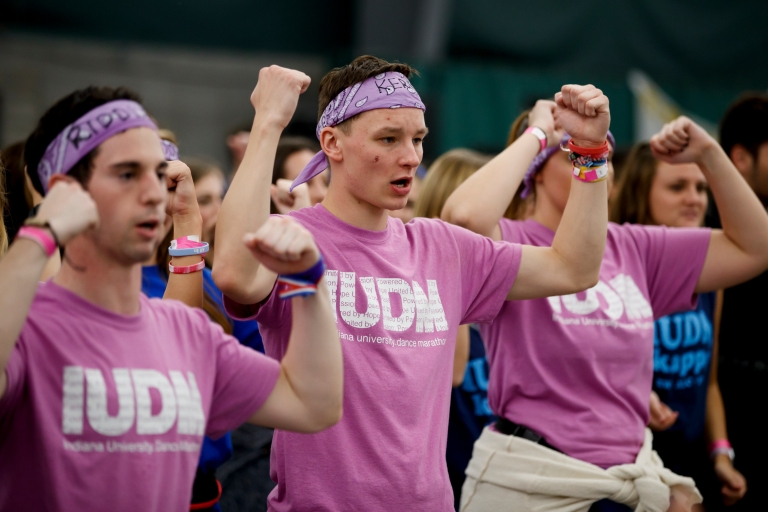 Students participate in IU Dance Marathon