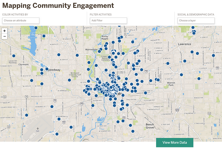 Community engagement map screenshot