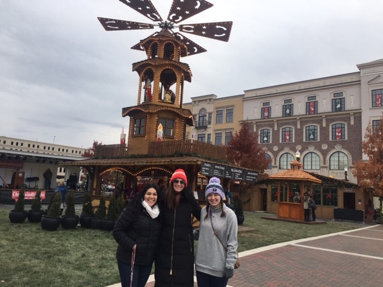 Freshman Emely Chacon at the Christkindlmarkt festival