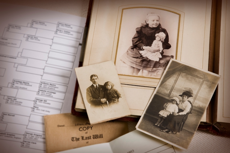 Old photos and a family tree 
