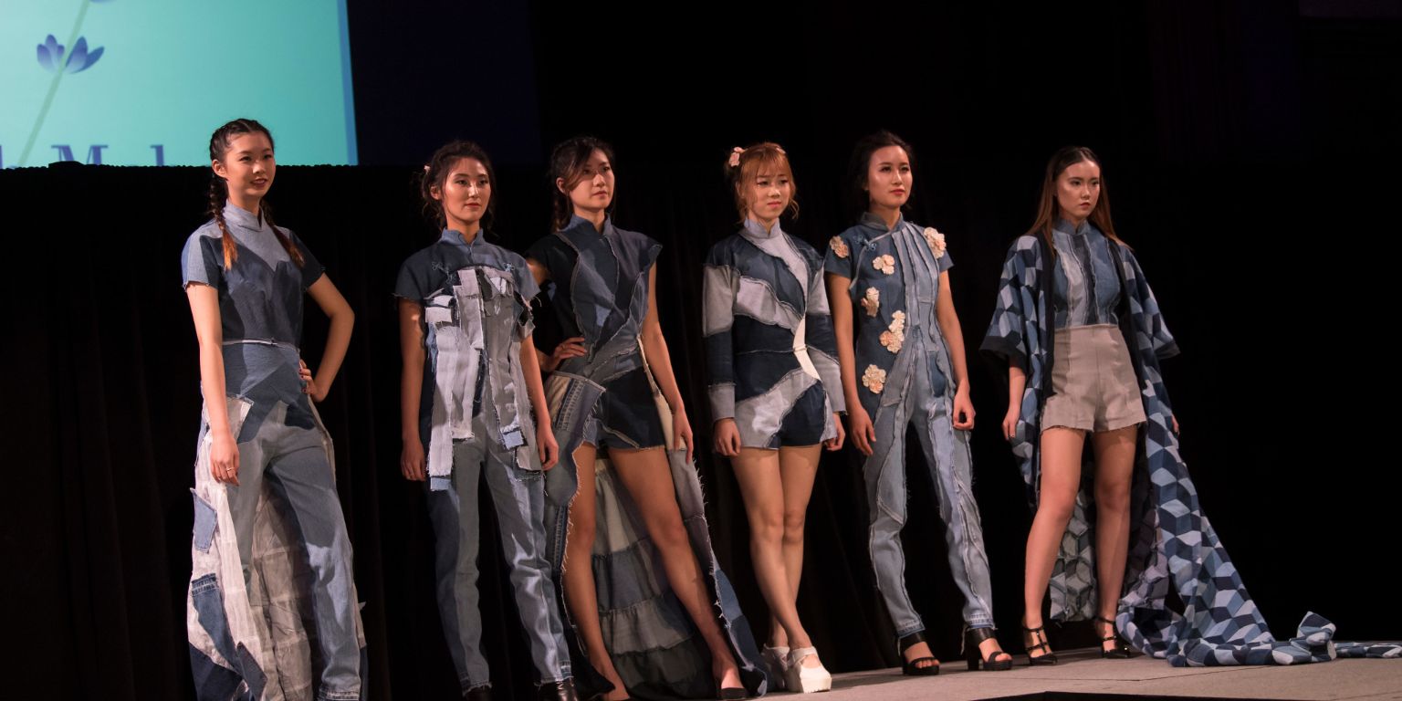 Students walk at the IU Fashion Show