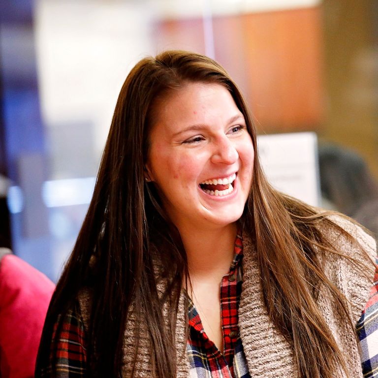 Nicole Wenger laughs.