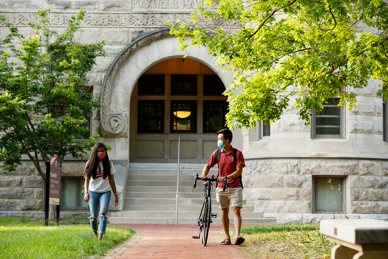 Students on the IU Bloomington campus