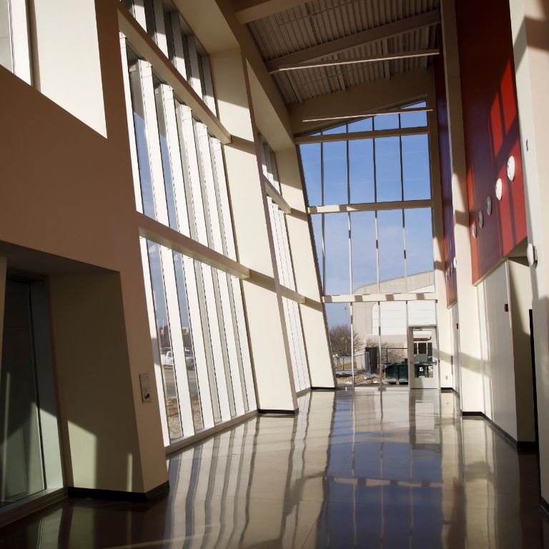 The entryway at Wilkinson Hall 