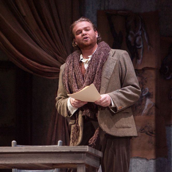 Andrew Maughan performs in Jacobs School of Music's production of "La Boheme"