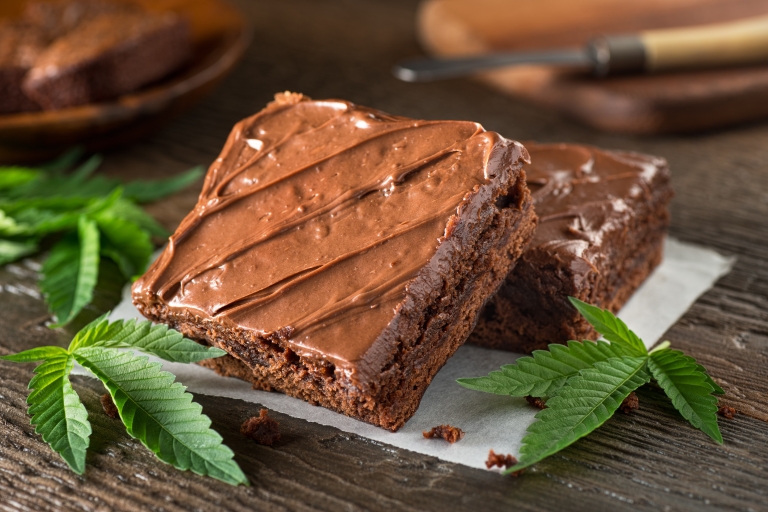 Marijuana-infused brownie