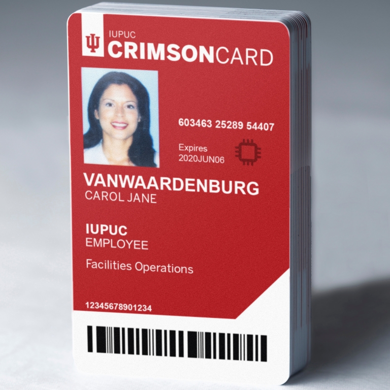 A CrimsonCard for an employee of IUPUC