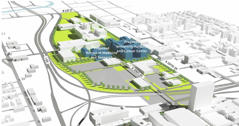 Proposed Health District Development Massing Diagram