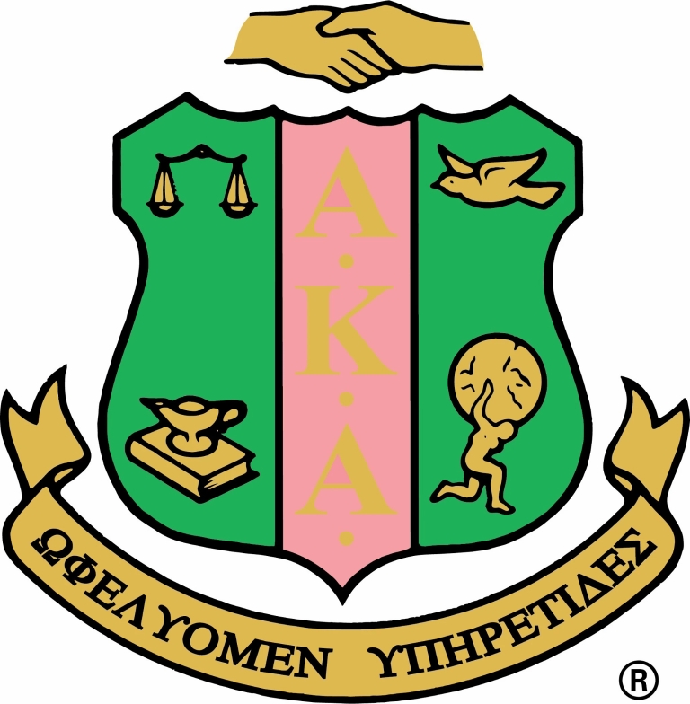 A graphic of the Alpha Kappa Alpha sorority crest