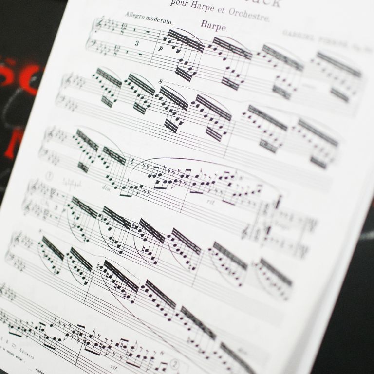 Music notes on a page