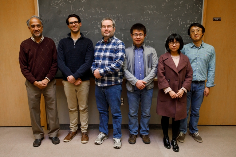 From left, Krishnan Raghavachari, Benjamin W. Noffke, Richard N. Schaugaard, Yijun Liu, Lu Liu and Liang-shi Li