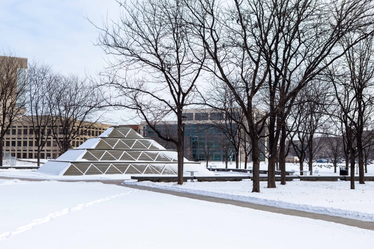 IUPUI campus winter scene