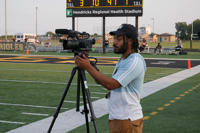 Thomas Butler-Guerrero filming HS football