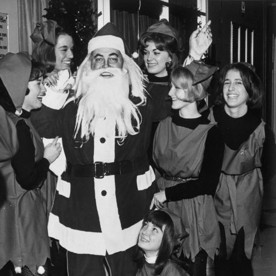 Herman B Wells dressed as Santa