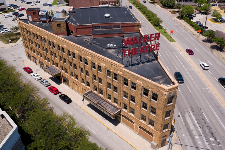 The Madam Walker Legacy Center is pictured from the air near the IUPUI campus in downtown Indy
