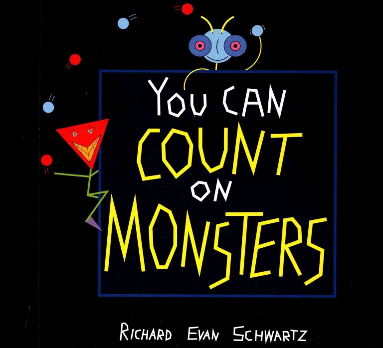 The words 'You can count on monsters' with a tiny blue monster popping out at the top