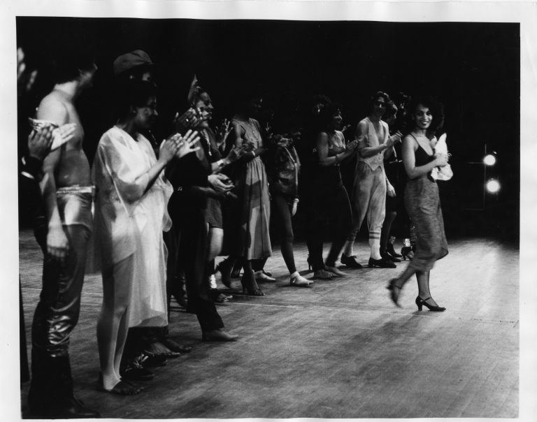 Iris Rosa with members of the African American Dance Company in the 1970s. 