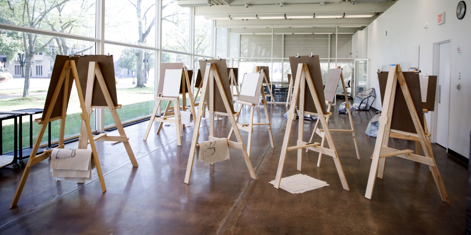 Easels in the new architecture building