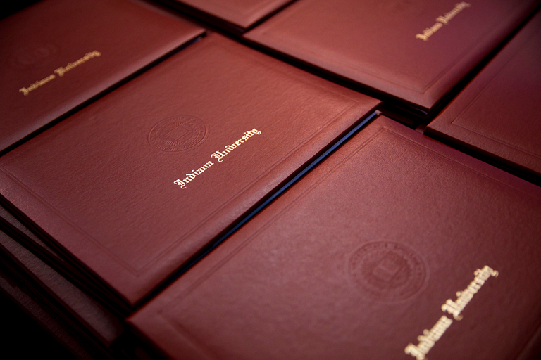 Crimson IU diploma covers