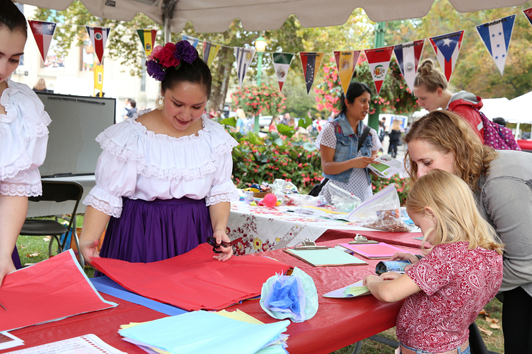 A booth during the First Thursdays festival