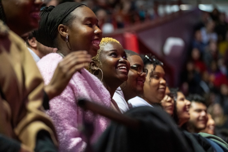 Students during IU's Day of Commemoration