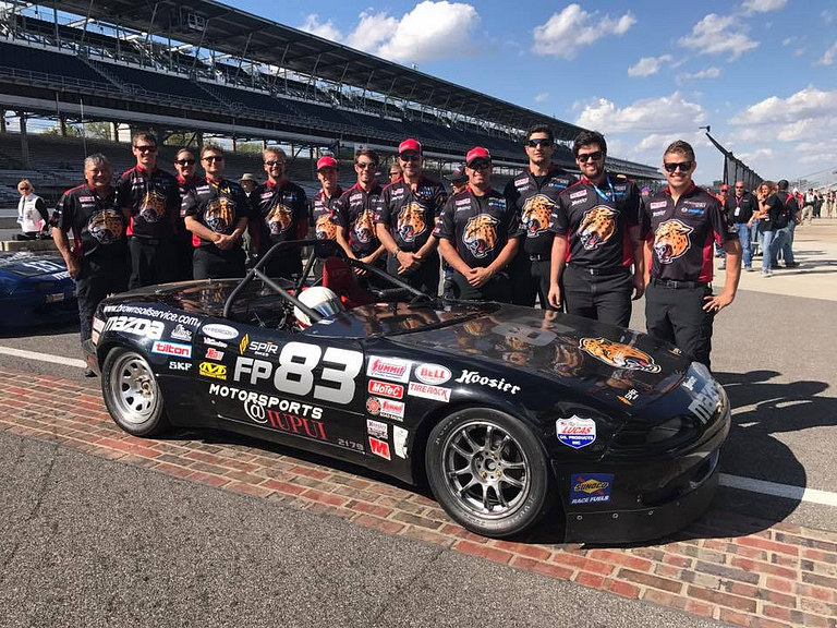 IUPUI Motorsports team at the Indianapolis Motor Speedway