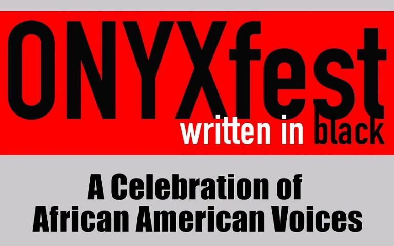 OnyxFest written in black. A Celebration of African American Voices.