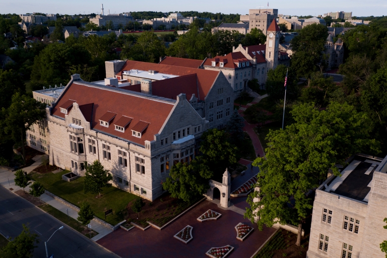Aerial view of Franklin Hall 