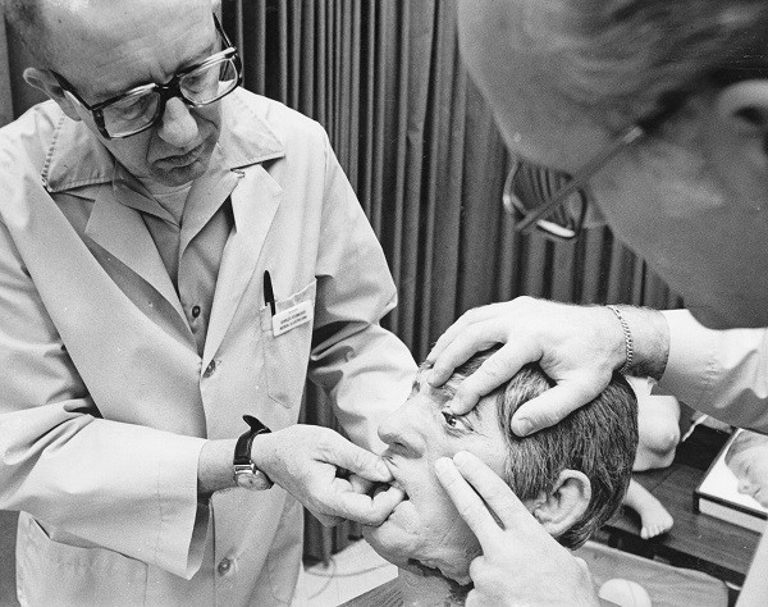 Dentistry faculty work on dummy