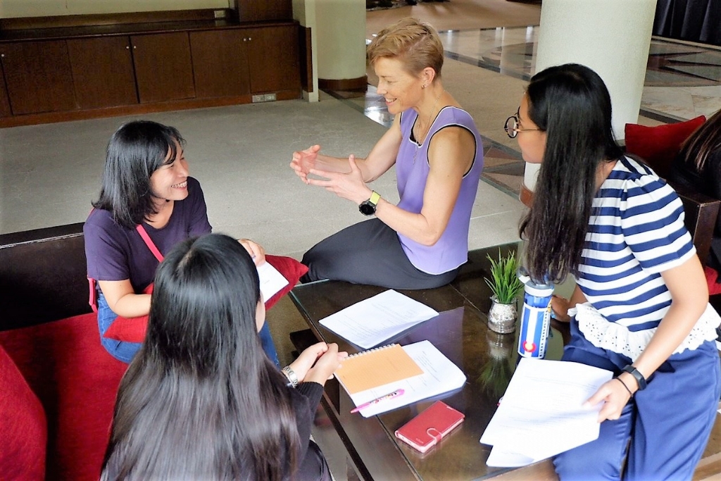 Katherine Welch talks to women in Thailand.