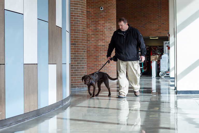 Officer Rob Botts and Indy