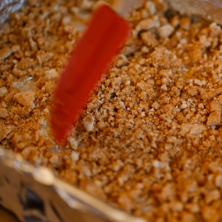 Graham crackers in a pan