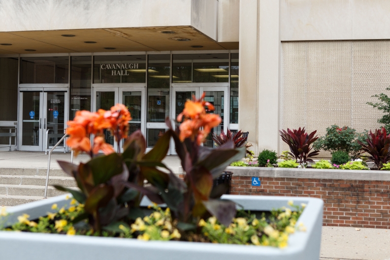 exterior view of Cavanaugh Hall