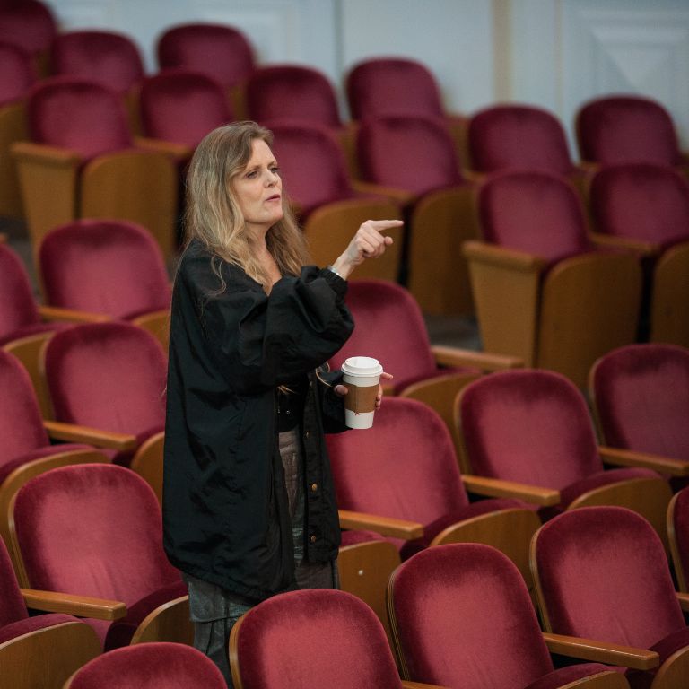 Tierney Sutton gives tips at a rehearsal