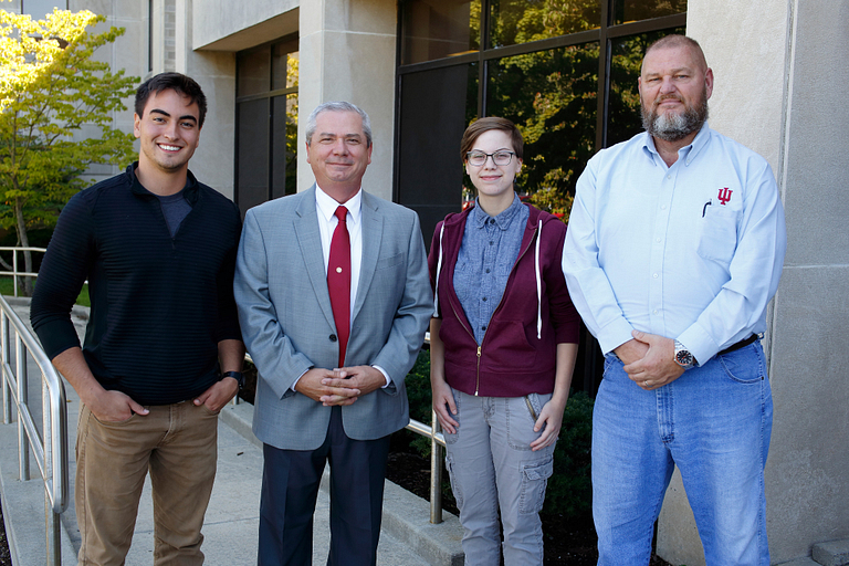 IU Surplus managers with scholarship recipients