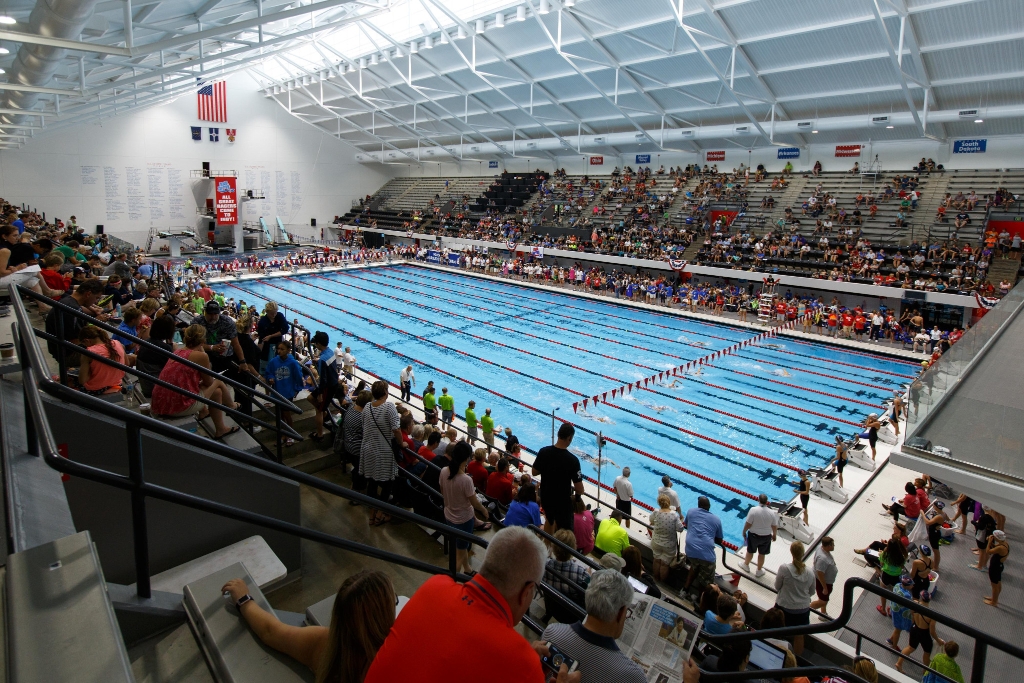 swimmers at IU Natatorium