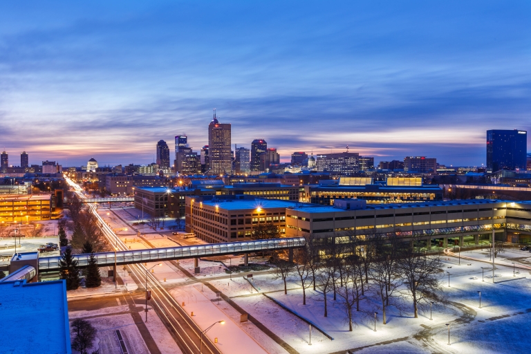 Indianapolis skyline from the IUPUI campus