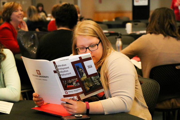 Jessica Baker at a career counseling conference