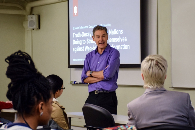 Michael Hamburger leading a diplomacy lab 