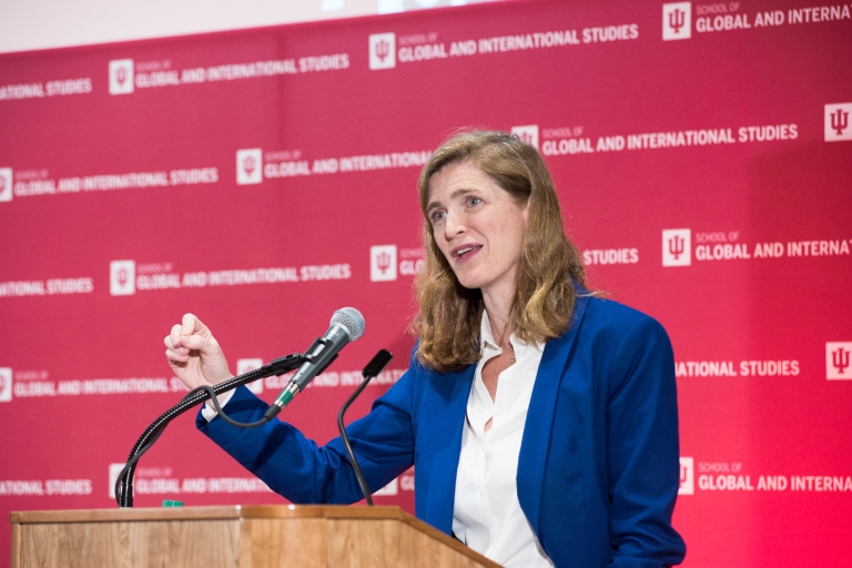 Samantha Power at podium